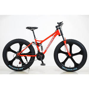 Bicicleta de Nieve con Cuadro de Acero, Fat Bike de 24/26 Pulgadas, 21 Velocidades, Frenos de Disco, Suspensión Completa, Neumáticos de <span class=keywords><strong>4</strong></span>.0'', Bicicleta para Adultos para Montañ<span class=keywords><strong>a</strong></span>/Playa, Uso como ATV - Product Image 4