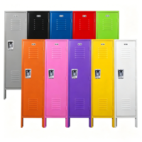 Casier métallique pour enfants, armoire à une porte en acier, casier scolaire pour enfants, utilisation en garderie ou à domicile
