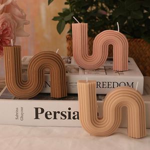 Nuevas velas aromáticas geométricas, fragancia para el hogar estilo S pequeño regalo fresco accesorios de fotografía creativos decoración/ - Product Image 6