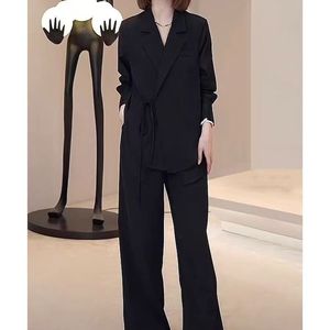 Nuovo abito estivo alla moda top <span class=keywords><strong>donna</strong></span> <span class=keywords><strong>pantaloni</strong></span> larghi a vita alta Set due pezzi - Product Image 6