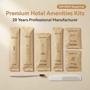 Set <span class=keywords><strong>de</strong></span> Amenidades <span class=keywords><strong>de</strong></span> Viaje <span class=keywords><strong>de</strong></span> Lujo para Hotel, Cepillo <span class=keywords><strong>de</strong></span> Dientes Desechable Personalizado <span class=keywords><strong>de</strong></span> 5 Estrellas, Peine para Ducha, Tamaño Viaje - Product Image 2