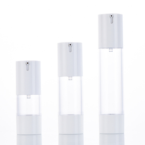 Petites bouteilles à pompe sans air en plastique AS de 15 ml, recyclables, transparentes, pour l'emballage des soins de la peau - Product Image 1