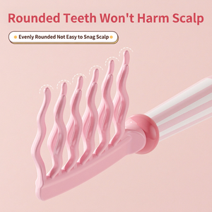Peine de doble fila para rizar el cabello, cepillo desenredante antiestático de dientes anchos, herramienta de peinado para masaje del cuero cabelludo y volumen para mujeres - Product Image 4