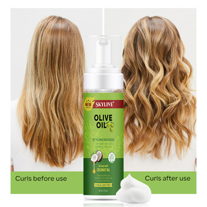 Etiqueta privada Trenza Ajuste Mousse para el cabello Alto brillo Sin escamas Trenza Gel Extra Hold Trenza Espuma para rastas - Product Image 2
