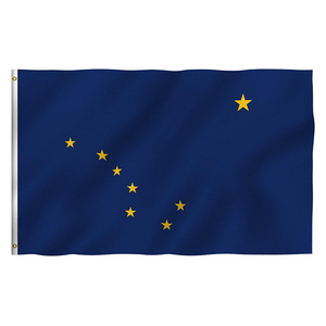 Chất lượng cao tùy chọn kích thước <span class=keywords><strong>Alaska</strong></span> nhà nước polyester cờ 3X5FT màu sắc sống động phai bằng chứng AK Nhà Nước cờ của các quốc gia khác nhau - Product Image 1