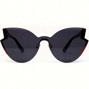 Gafas de sol de moda 2019 sin montura, estilo ojo de gato, extragrandes, para mujer, protección UV400, forma de mariposa. - Product Image 5