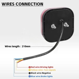 Sistemas de Iluminación Automotriz, Luz Trasera LED Cuadrada para Remolque, Luz de Matrícula, Luz Trasera para Camión, Accesorios para Camión, Universal - Product Image 5