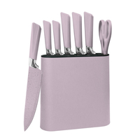 Ensemble de 7 couteaux de cuisine en paille de blé pour barbecue, éplucheur japonais, couteaux de cuisine à steak, légumes, logo personnalisé
