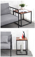 Ensemble de 3 tables basses modernes transformables, tables à thé empilables pour salon, chambre à coucher, table d'appoint avec structure en fer