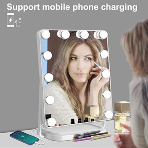 Bàn trang điểm để bàn cá nhân hóa bán buôn có gương đèn LED, gương trang điểm của nhà sản xuất - Product Image 4