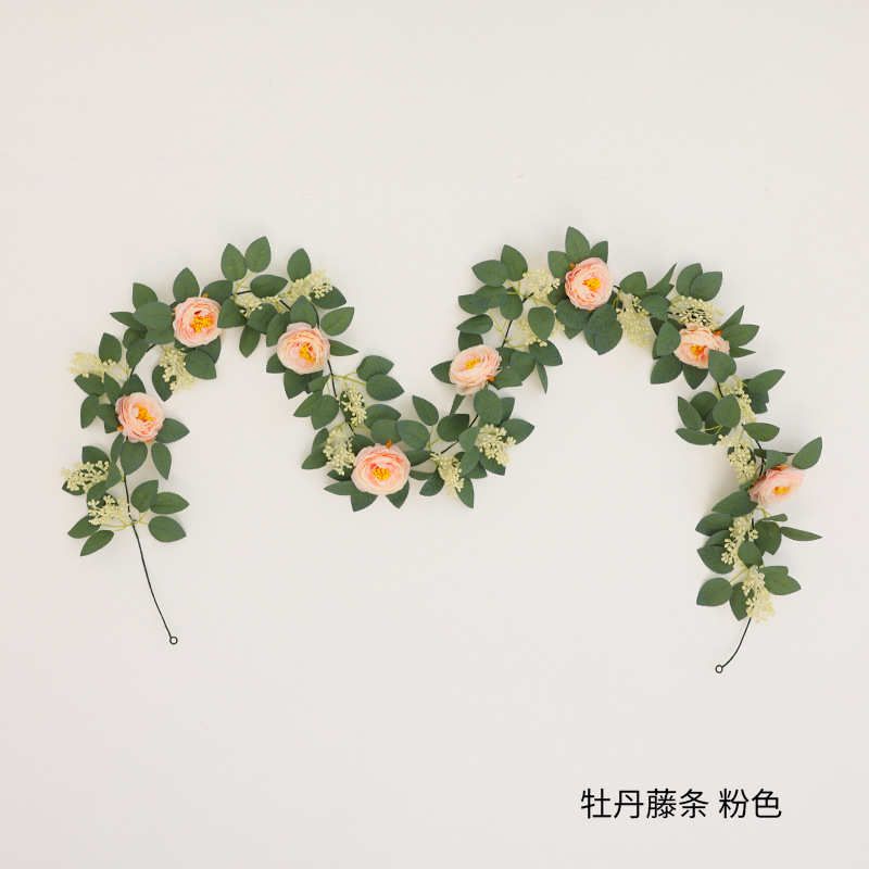 Rotin pivoine rose