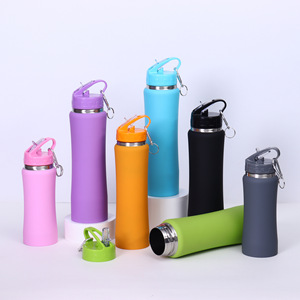 750ml Stainless Steel Vacuum Insulated Water Bottle <b>Straw</b> Tumbler with <b>Lid</b> Portable Reusable Travel <b>Cup</b> for Gym Outdoor - Product Image 2