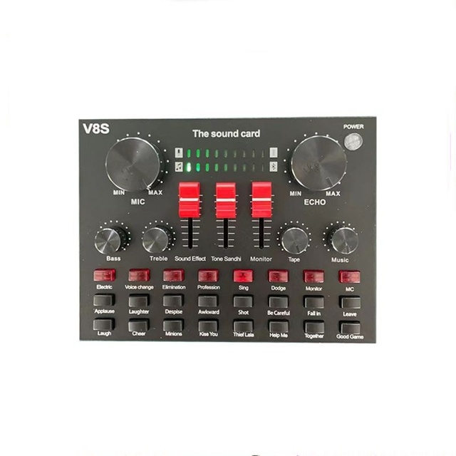 V8S Professional Sound Card Live - Streaming - and - Singing - Oriented Factory Direct From Manufacturer
