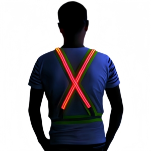 Gilet <span class=keywords><strong>de</strong></span> sécurité LED clignotant à double <span class=keywords><strong>fibre</strong></span> haute luminosité avec adapté aux activités commerciales: équipage <span class=keywords><strong>de</strong></span> concert, <span class=keywords><strong>conducteur</strong></span> <span class=keywords><strong>de</strong></span> parking - Product Image 5