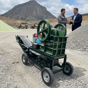 Мобильная щековая дробилка PE250*400, малогабаритная дробилка для камня с конвейером, портативное оборудование для дробления - Product Image 4