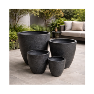 Pots à fleurs en fibre de verre prêts à être expédiés, modernes, blancs, pour jardin, patio, balcon et décoration commerciale, prix usine - Product Image 1