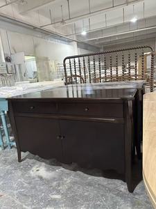 Dark Brown Solid Wood <strong>Sideboard</strong> with Drawers and Cabinet, Traditional Style <strong>Buffet</strong> Server for Dining Room Entryway - Product Image 2