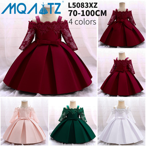 <span class=keywords><strong>Robe</strong></span> de demoiselle d'honneur <span class=keywords><strong>blanche</strong></span> pour enfants MQATZ, <span class=keywords><strong>robe</strong></span> de fête pour enfants, <span class=keywords><strong>robe</strong></span> à épaules dénudées avec manches courtes, vestido - Product Image 3