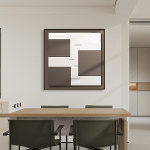 Arte de Hotel personalizable escultura de bloque de madera 3D de gama alta decoración de pared para luz nórdica entradas de lujo salas de estar - Product Image 4