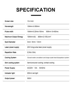 Máquina de depilación láser de pulso largo indolora 2026 2 Waves 808nm 1064nm para todo tipo de piel, estilo estacionario, con cepillo limpiador facial - Product Image 2