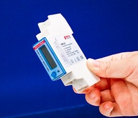 Medidor de Energía Monofásico MID Certificado EM115-MOD con RS485 Modbus, Montaje en Riel DIN, Monitor Digital de KWH para Cargador de Vehículos Eléctricos e Inversor Solar