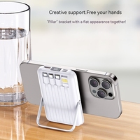 Logo personnalisé, charge rapide 22,5 W, chargeur sans fil magnétique portable 15 W, câbles intégrés, chargeur plus rapide, station d'alimentation, batterie externe 10000 mAh
