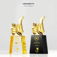 Thumbs up Excellent papa Sports Metal Trophy Custom Made Painted Award Compétition Équipe Ventes exceptionnelles des employés