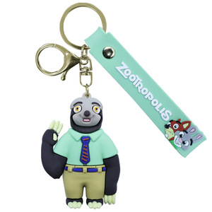 Nouveau style 2026, vente en gros, porte-clés Zootopia Crazy Animal City en PVC et caoutchouc, mignon dessin animé Judy Nick, pendentif de sac pour couple - Product Image 6