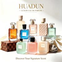 Flacons de parfum de luxe personnalisés haut de gamme 30ml 50ml et 100ml Flacons en verre rose transparent avec boîtes d'emballage