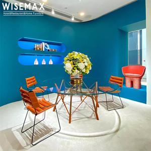 Wisemax đồ nội thất thiết kế hiện đại Đồ nội thất cơ sở gỗ rắn bàn ăn nhà Ding đồ nội thất phòng kính hàng đầu vòng bàn ăn - Product Image 3