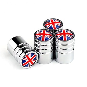 Bouchons de Valve de pneu de voiture en métal chromés couvercles de Valve de tige d'air universels avec Logo personnalisé, joint torique en caoutchouc - Product Image 1