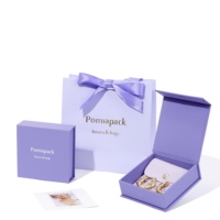 Boîte d'expédition de bijoux de luxe carrée en carton ondulé violet, recyclable, avec impression UV et logo personnalisé, nouveau design, pour l'aviation