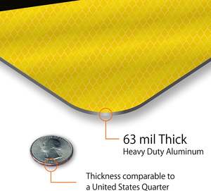 لوحة إشارة مرور عاكسة من الألومنيوم، لافتة توجيه مرورية عالية القوة ومقاومة للتآكل للطرق البلدية والبلدية - Product Image 4