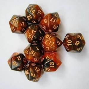 Acrylic tím xanh Galaxy long lanh D20 DND xúc xắc Dungeon và con rồng 20-bên xúc xắc Tinh Vân RPG xúc xắc Bộ D20 D & D đôi màu sắc - Product Image 3