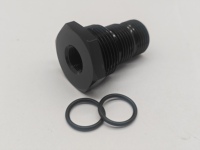 موصل فلتر زيت متعدد الخيوط للسيارات 1/2"-28 أنثى إلى 3/4"-16 / 13/16"-16 / 3/4" NPT ذكر من الألومنيوم الأسود