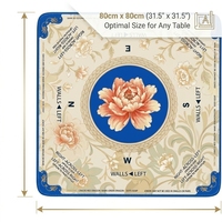 Tapis de Mahjong en néoprène américain de 3 mm 32,5*32,5 pouces - Housse de table en caoutchouc de qualité supérieure avec surface en tissu extra fin pour un jeu fluide