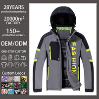 Veste de ski pour homme 2 en 1, veste de neige d'hiver à capuche, doublée de polaire, coupe-vent, imperméable, manteau de snowboard d'extérieur, chaud