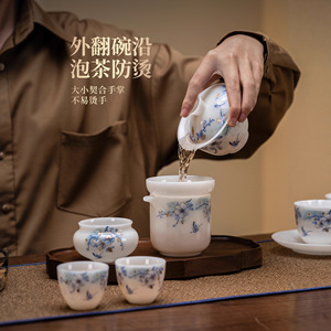 Juego de Té de Cerámica de Alta Gama, Estilo Jade, para el Hogar o Negocios, Kung Fu - Product Image 3