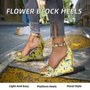 Sandalias de Plataforma con Tacón Grueso y Diseño Floral de Moda 2026, Sandalias de Mujer con Punta Abierta, Transpirables, Antideslizantes, de PU, para Verano - Product Image 2