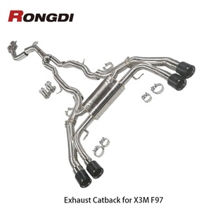 ท่อไอเสียสแตนเลส 304 สำหรับ BMW F97 F98 X3M X4M 3.0T แบบ Single Midpipe Valvetronic Exhaust Muffler - Product Image 3