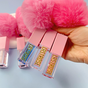 Aceite Labial Hidratante de Frutas de Larga Duración Marca Privada Bálsamo Transparente Brillo Labial con Logotipo Estampado en Caliente y Llavero - Product Image 4