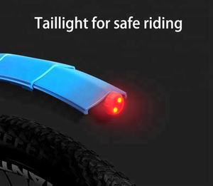 Venta caliente ajustable MTB bicicleta accesorios BMX guardabarros bicicleta guardabarros con luz trasera LED - Product Image 4