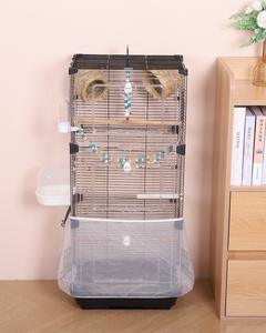 Papağanlar ve Muhabbet Kuşları için Büyük Kuş Kafesi Dayanıklı Çevre Dostu Plastik Demir Çerçeve Özelleştirilmiş Boyut Kutu Ambalajı Plastik Tepsi Dahil - Product Image 6