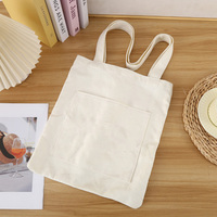 Sac fourre-tout en toile 100 % coton, très vendu, réutilisable et écologique, unisexe, avec poches, impression personnalisée pour les courses et l'usage quotidien.
