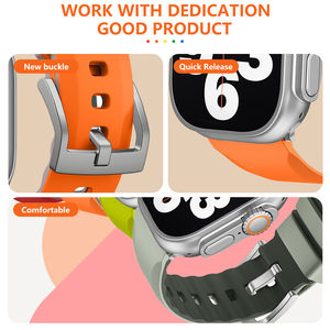 Correa deportiva de silicona para <span class=keywords><strong>Apple</strong></span> <span class=keywords><strong>Watch</strong></span> Band 44mm 45 41 40 49 42mm 38mm Pulsera de moda para IWatch Series Ultra 2 <span class=keywords><strong>SE</strong></span> 9 <span class=keywords><strong>8</strong></span> 7 6 5 4 3 - Product Image 5