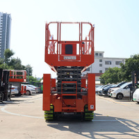 Plateforme élévatrice à ciseaux électrique sur chenilles de 10 m GS0812TL 480 kg avec chenilles en acier pour l'entretien extérieur