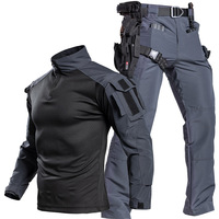 Combinaison de camouflage à manches longues pour homme, style américain, équipement d'entraînement en plein air, uniforme tactique, polyester, séchage rapide, vente en gros