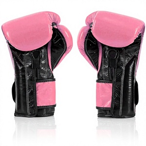 Wholesale Fairtex Pink Muay Thai Boxing Gloves Breathable Moisture Wicking Adjustable <b>Wrist</b> <b>Strap</b> Hook Loop Closure Real Cowhide - Product Image 4
