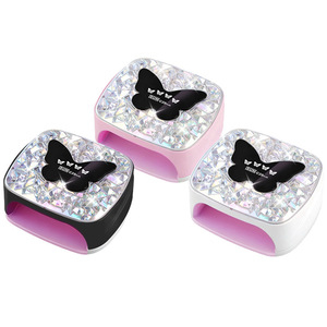 Lámpara <span class=keywords><strong>UV</strong></span> Profesional <span class=keywords><strong>para</strong></span> Curado de Gel de <span class=keywords><strong>Uñas</strong></span>, Alta Potencia, Secado Rápido, Lámpara LED con Diseño de Mariposa y Diamantes, con Certificación ROHS y CE, Enchufe US/EU - Product Image 6