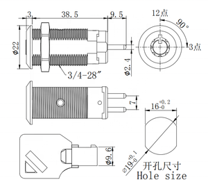 Security Electronic Door <strong>Lock</strong> with Key Cylinder Code <strong>Combination</strong> Safe for Cabinets - Product Image 6